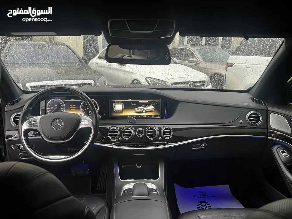 مرسيدس S500L 2014 وارد كوريا في حاله الوكالة لون اسود من الداخل اسود