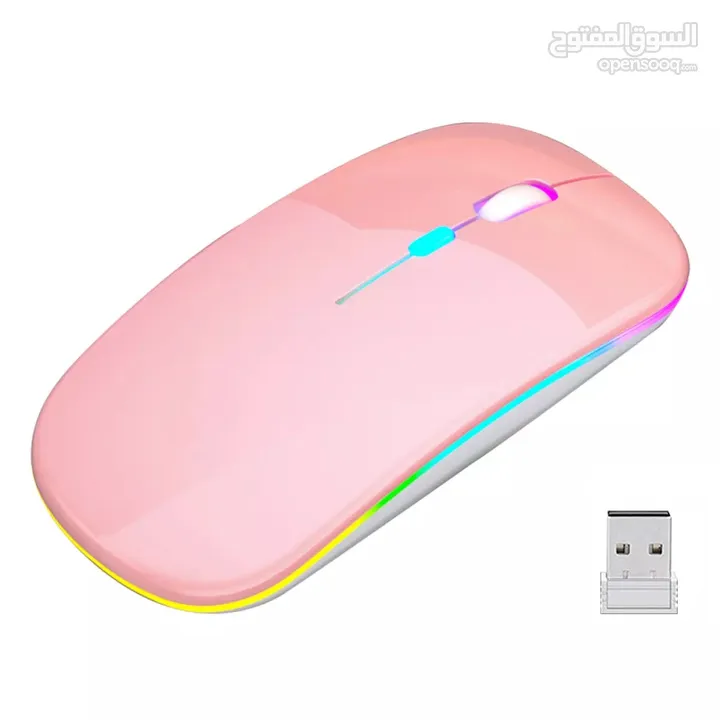 2.4GHZ T-02 RECHARGEABLE WIRELESS LED MOUSE-ماوس قابل للشحن وايرلس
