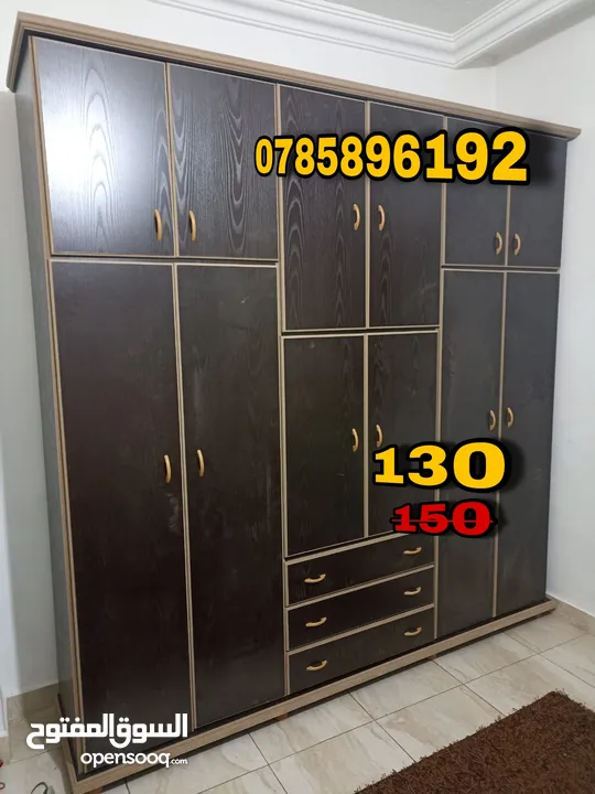 تم تجديد العرض على خزائن الامينيت التركي  السعر 130د فقط  خزانه 6 درف طابقين خشب لامينيت تركي 18ميلي