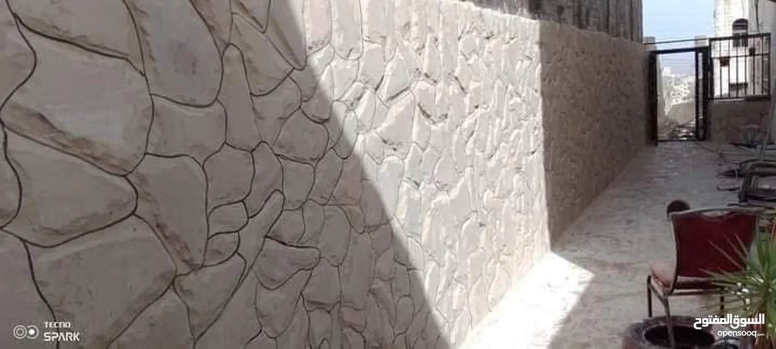 تركيب الحجر والشحف وديكورات