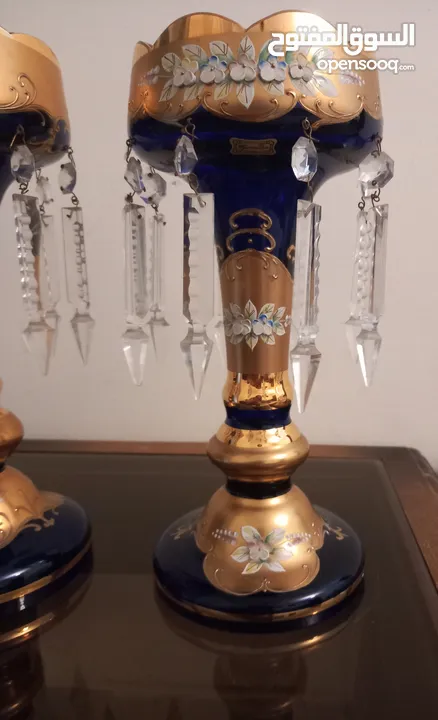 Crystal Egermann كريستال تشيكي ماركة   مزينة بطبقة سميكة من ماء الذهب Egermann