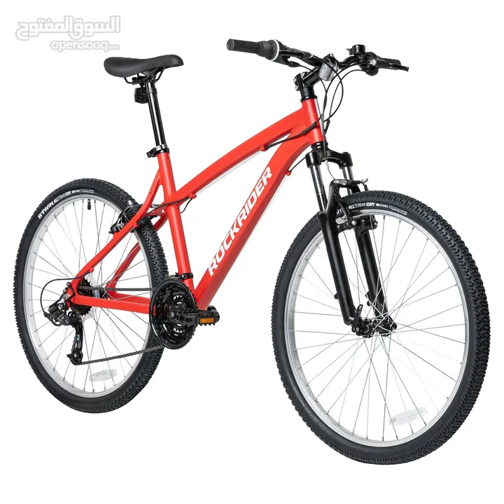 Decathlon Rockrider ST50, 21 Speed Aluminum Mountain Bike, 26", Unisex, Red, Extra Large