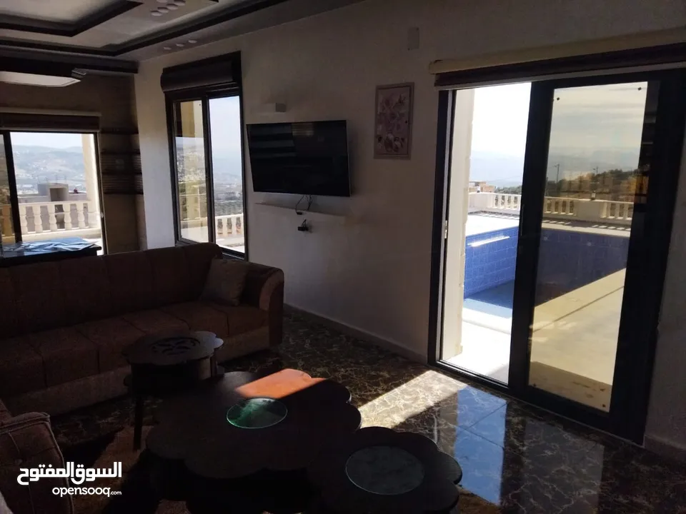 شاليه للبيع في جرش دوبلكس منطقة فندق غصن الزيتون