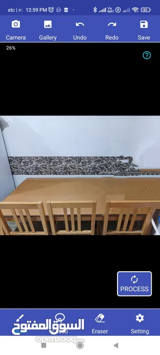 6 seater wooden dinning table with chairs