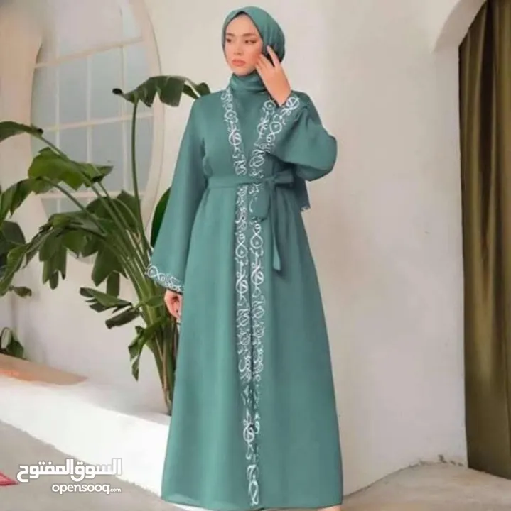 عباي قطعتين  خامة الكريب  فري سايز ل80 السعر 15 دنانير  نعيمه/اس راء8