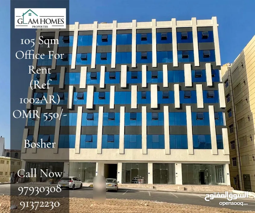105 Sqm Office Space for rent in Ghubrah REF:1002AR