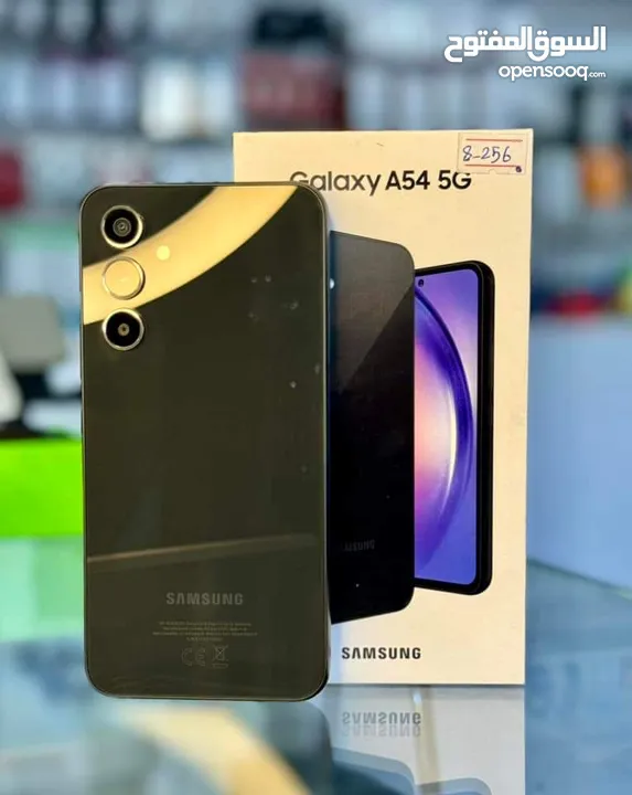 مستعمل Samsung A54 5G رام 16 جيجا 256  أغراضة والكرتونه البكج متوفر توصيل