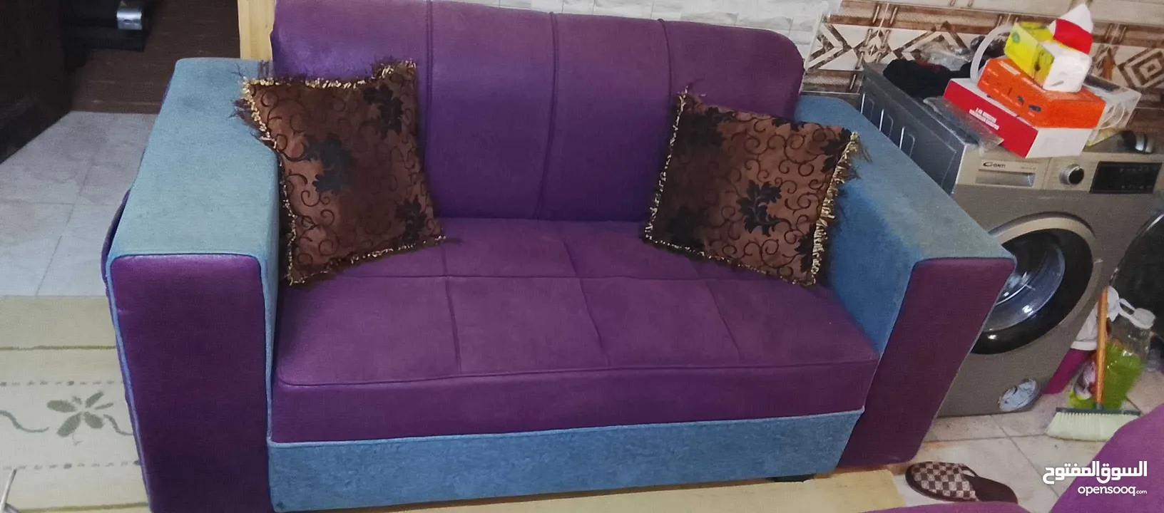 طقم كنب مستعمل للبيع بسعر مغري