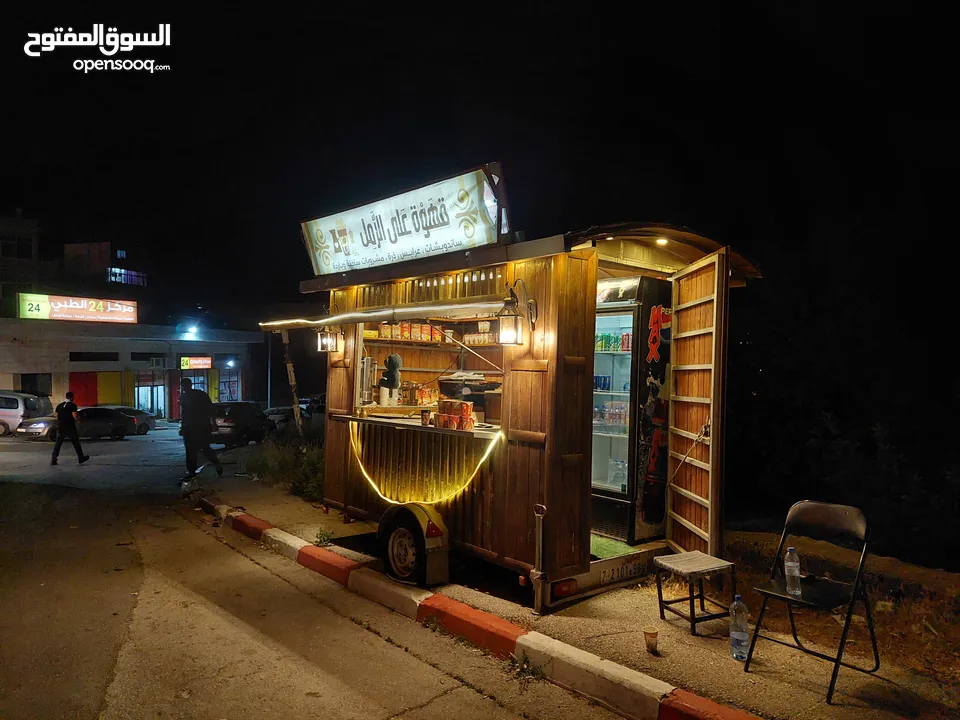 كوشك خشبي ممتاز و مميز كفتيريا طعام و مشروبات باردة و ساخنه