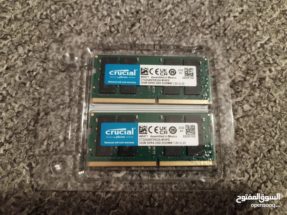 جديد - Crucial RAM 64GB Kit (2x32GB) DDR4 3200MHz CL22