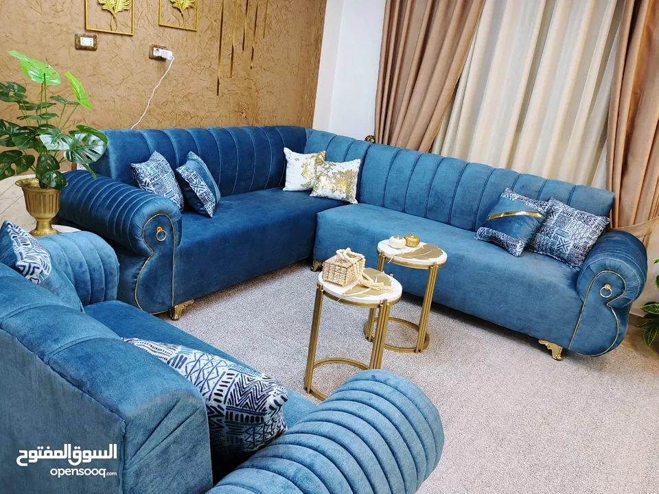 طقم كنب  خشي سويد
