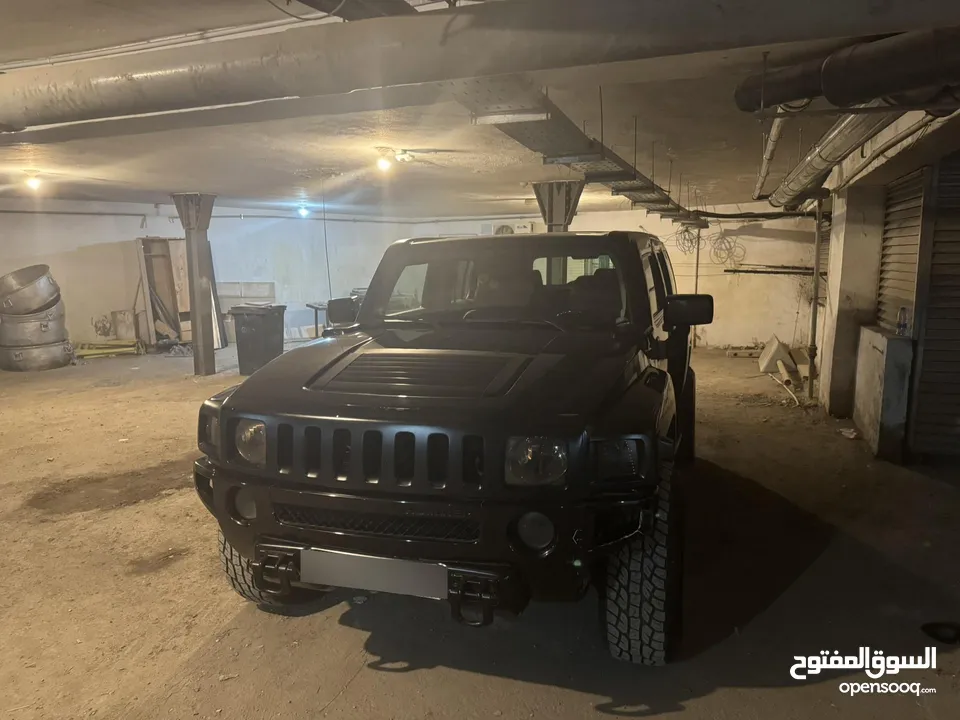 سياره همر H3 لون اسود موديل 2008 فحص كامل  فل كامل  3700cc ترخيص وتنازل منخفض مقسطه عالبنك او كاش
