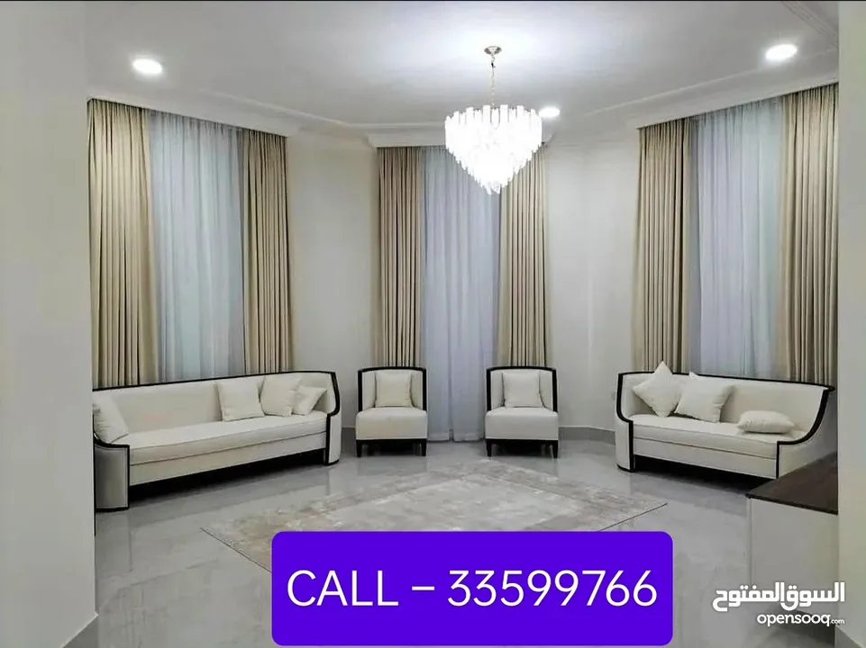 repair sofa @ new sofa  @ window curtains  @ majlis arodia @ wallpaper