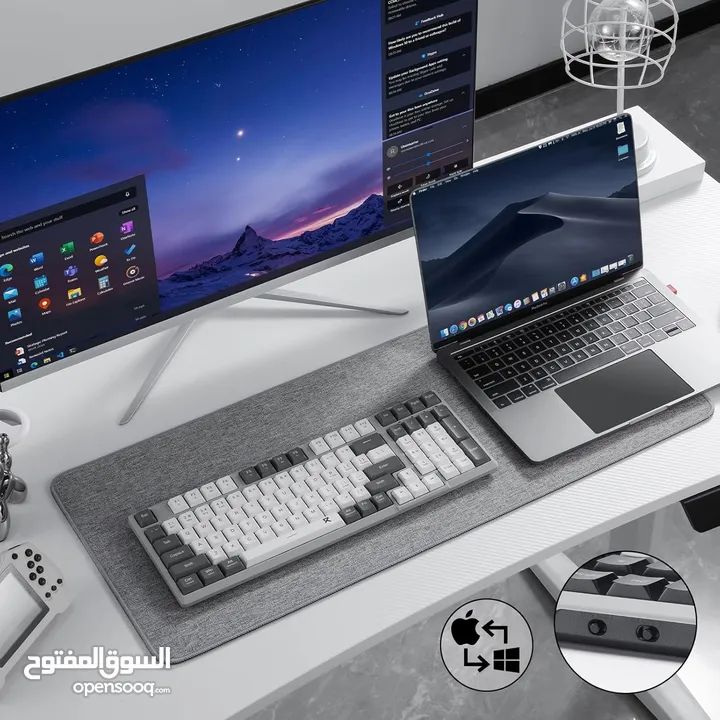 Redragon BK7114 Low-Profile Wireless Computer Keyboard كيبورد وارليس ريدراجون خفيف