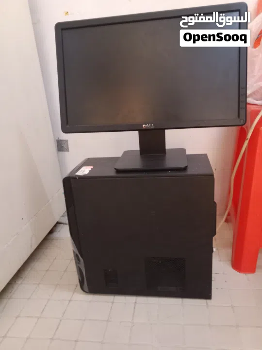 windows 7 good condition 1,cpu 2,monitor 3, hp original key board 5,pc all cables, with 4gbram