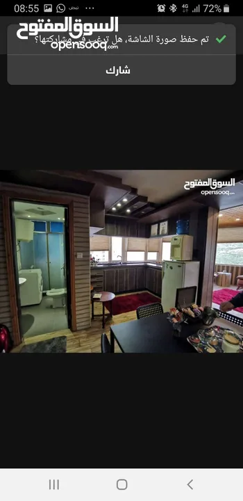 روف مفروش فرش فاخر و اطلالة مميزة  للايجار من المالك مباشرة