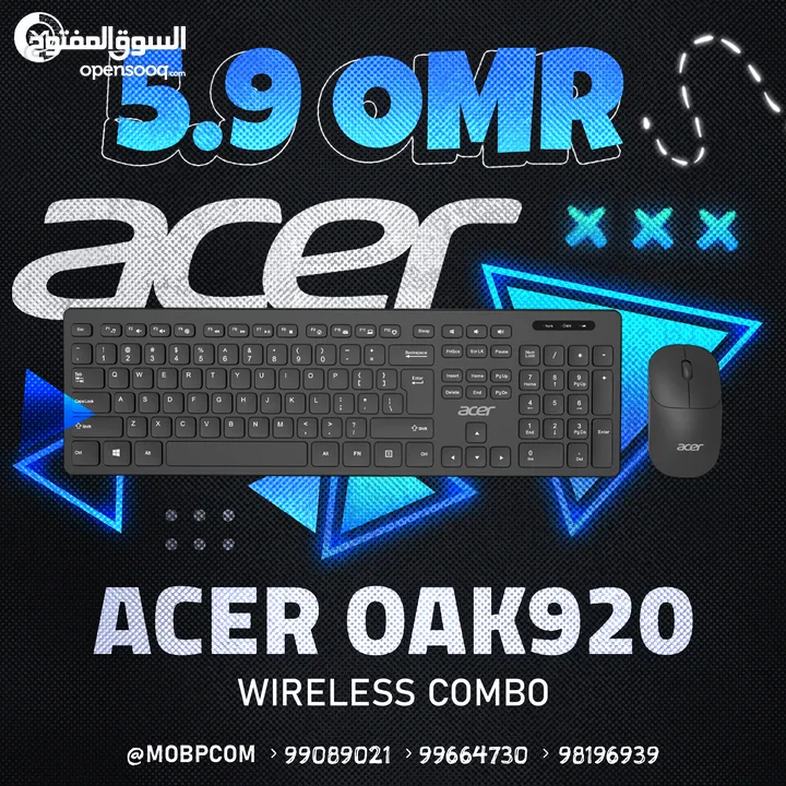 Acer Oak920 Wireless Combo - كيبورد و ماوس وايرلس من ايسر !