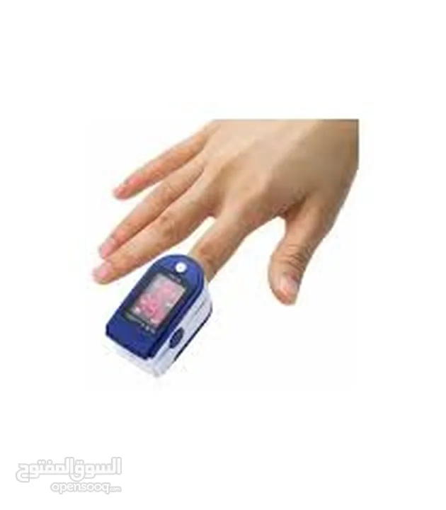 جهاز فحص نسبه الاكسجين بالدم على الاصبع + معدل ضربات دقات القلب oximeter