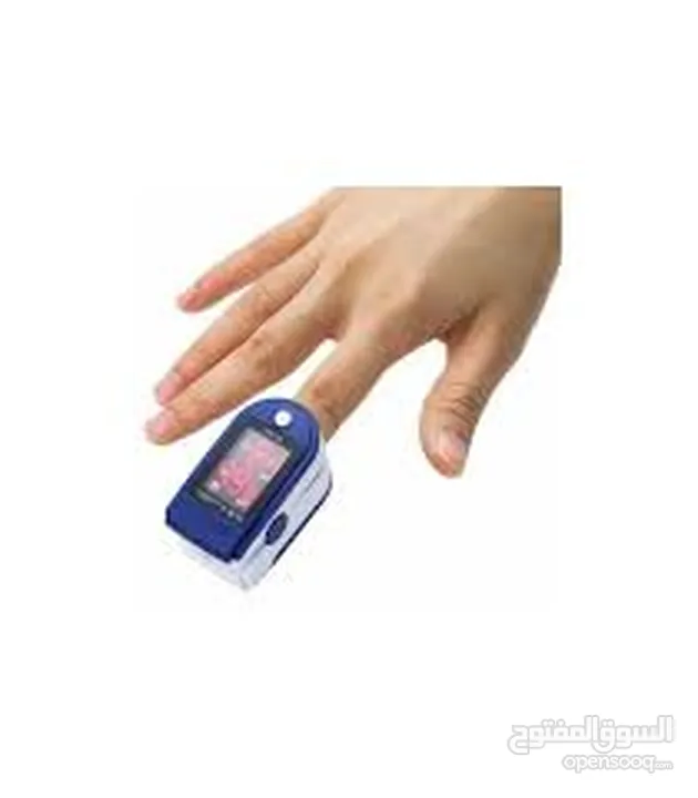 جهاز فحص نسبه الاكسجين بالدم على الاصبع + معدل ضربات دقات القلب oximeter