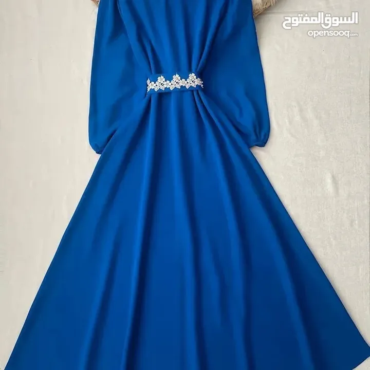 فستان ملكي  خامة هوريم دابل تركي 38-40-42-44-46-48
