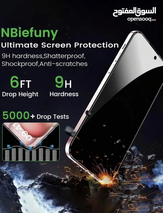 iPhone 13 pro privacy screen protector  شاشاة ايفون برايفسي