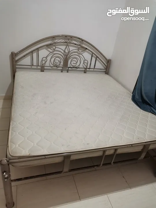 Iron cot King size Bed with mattress