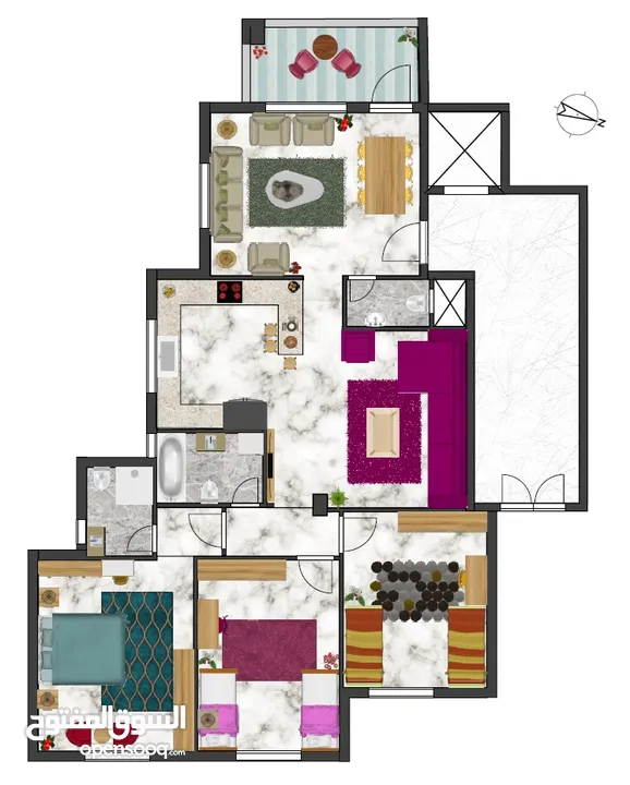 شقة للبيع في سردا قرب الشارع الرئيسي