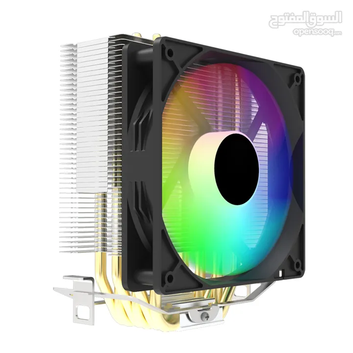 مبرد هوائي احترافي ملون للمعالجات DARKFLASH G400 RGB CPU COOLER FOR INTEL LGA1700 - AMD AM4