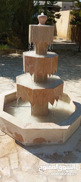 نوافير وشلالات وبابكيو حواض زريعه جميع انواع الحجر البناء والديكورات