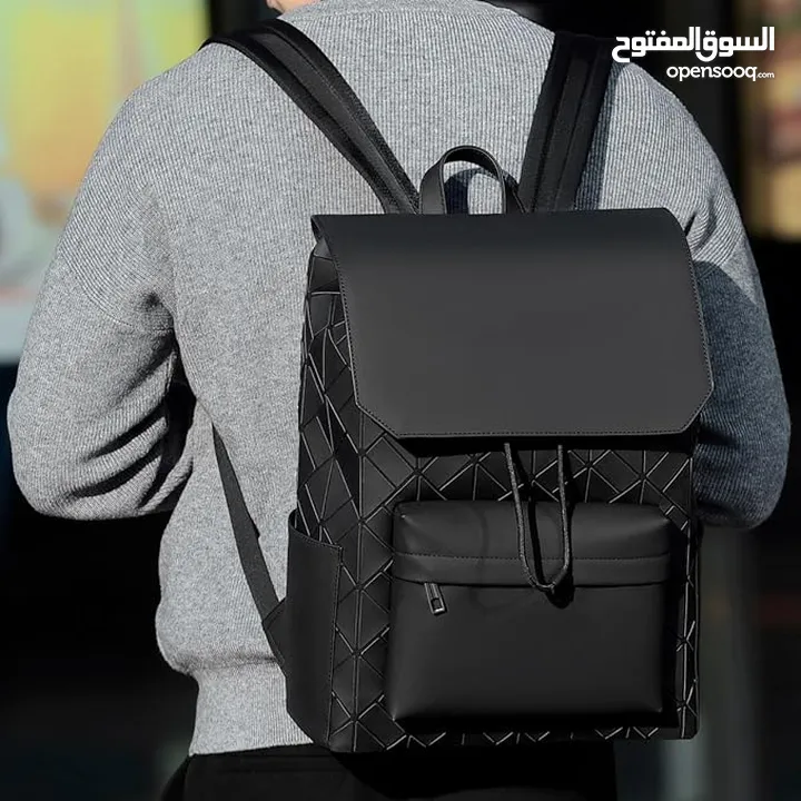 Shock Absorbing Waterproof Laptop Backpack with shoulder strap 15.6” -Black حقيبة شنتة لابتوب
