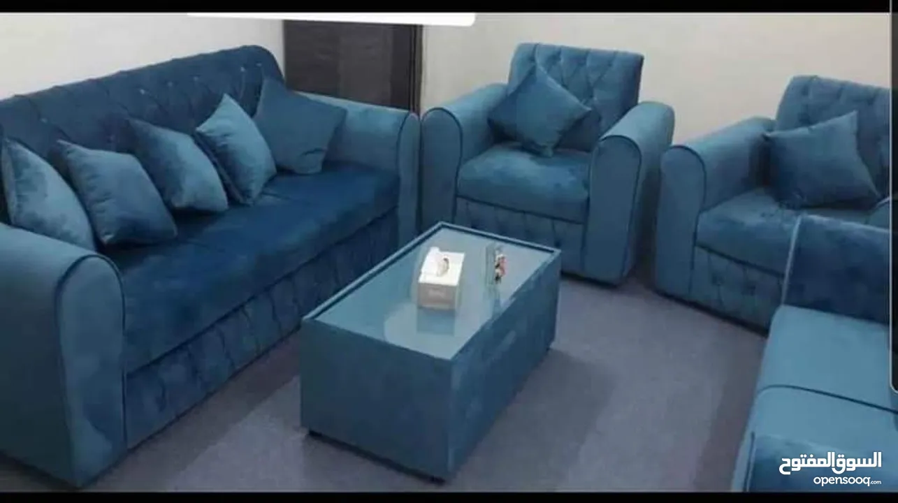 طقم أريكة جديد متوفر مجموعة مريحة جديدة.new sofa set i have..NEW SOFA SET