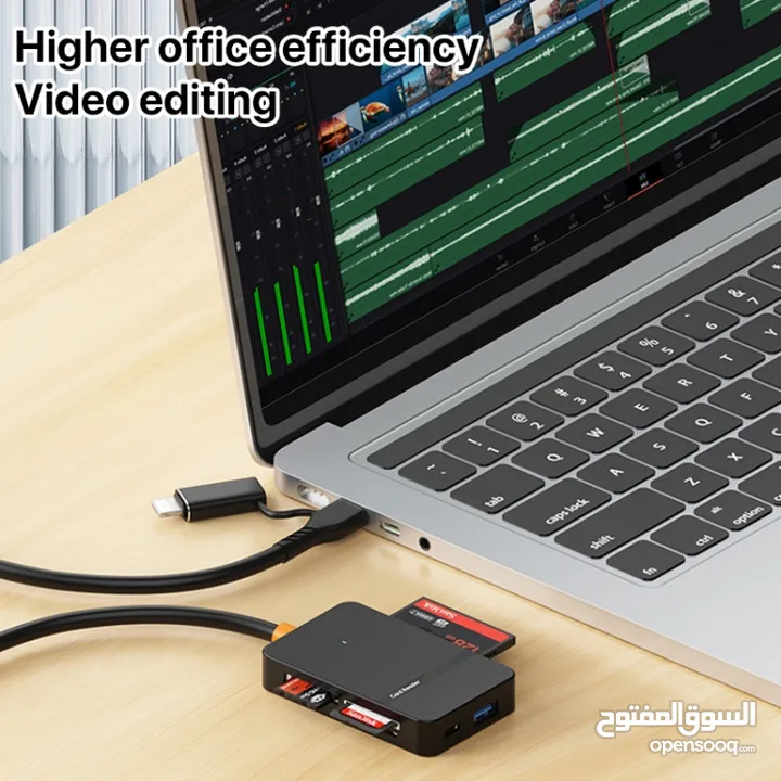 TYPE-C+LIGHTIN 8 IN 1 Card Reader