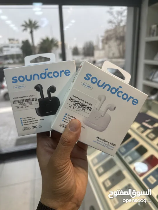 سماعة Anker k20i مكفولة 18 شهر تعمل حتى 36 ساعه صوت قوي الصوت مكالمه معززه بالذكاء الاصطناعي