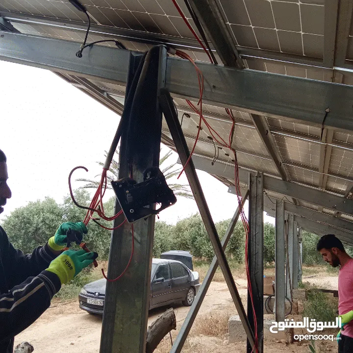 انظمة طاقه شمسيه مع بطاريات للمزارع والمنازل