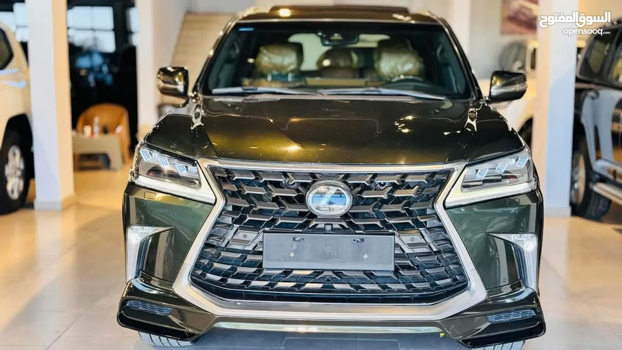 Lexus LX 570 sport S 2021 لون أخضر مميز متوفر أيضا عروض افجي وبرادو