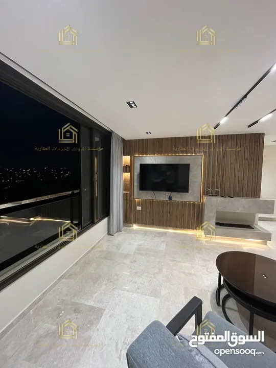 شقة مفروشة فاخرة ثالث مع روف جديد لم يسكن أرقى واجمل مناطق عبدون