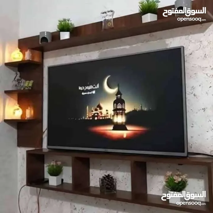 رف شاشة التلفزيون خشب لامنيت مميز
