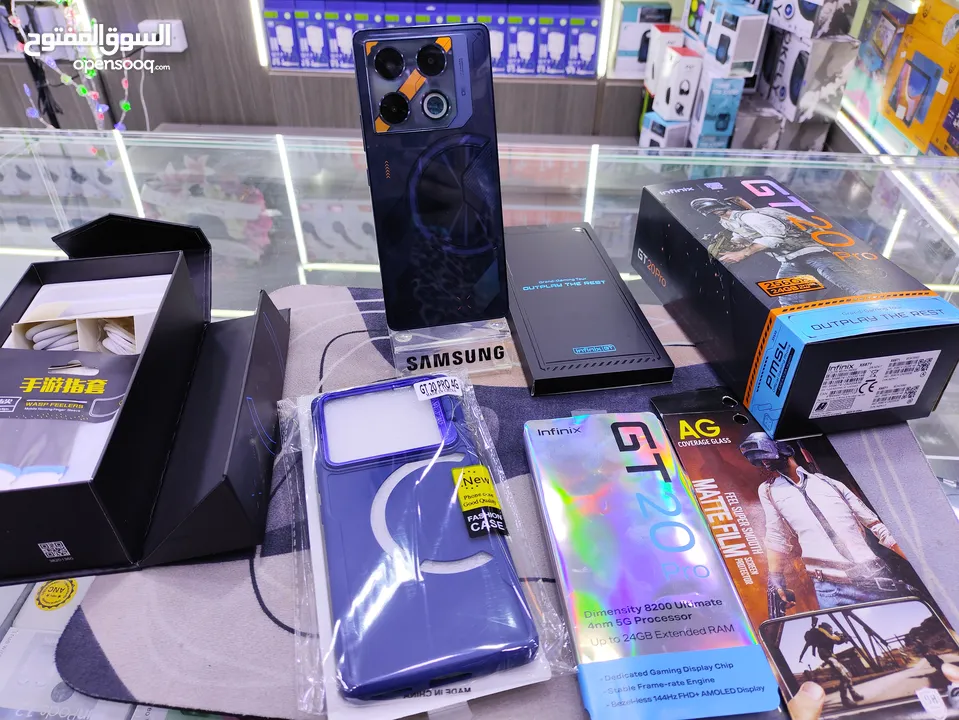 ابو 120 فريم وكالة موجود  INFINIX  GT 20 PRO جيجا 256 رام 24 معه كامل اغراضو الاصلية متوفر توصيل