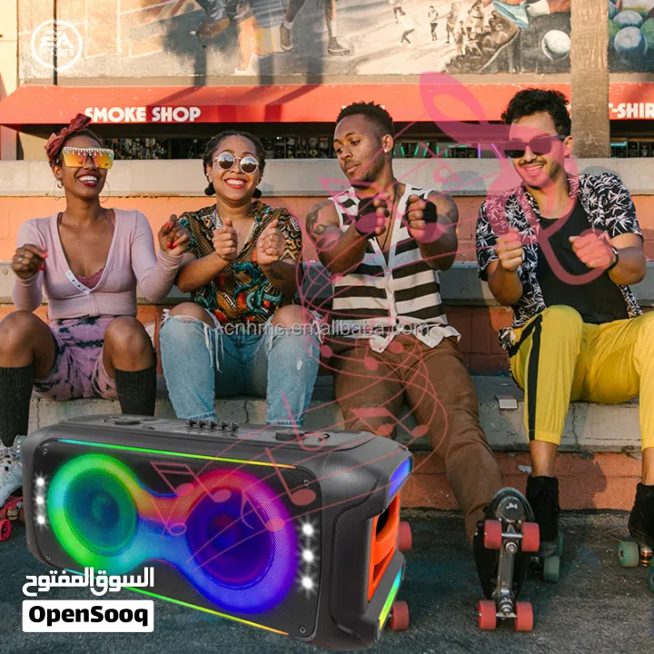 WGY-2366 Twin 6.5 "80W Portable JbI Trolley Speaker Party Wireless Subwoofer BlueTooth Speaker 2 Mic