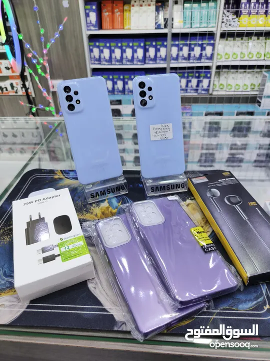 الازرق البارد متوفر SAMSUNG A23 رام 12 جيجا 128 بدون كرتونه معه بكج هدية متوفر توصيل