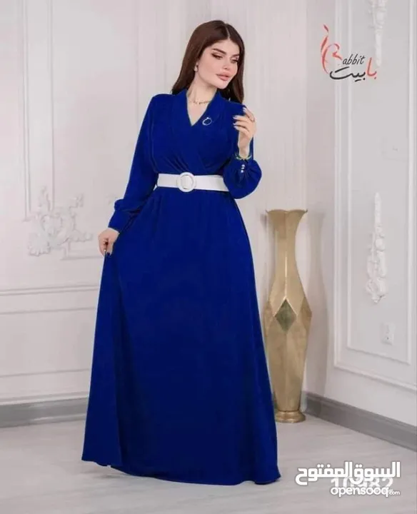 اسم المنتج فستان مع حزام وبروش