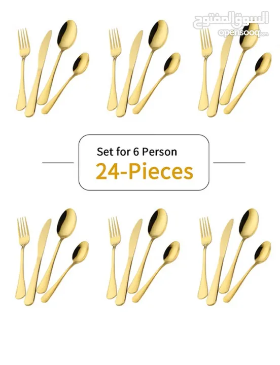 24 piece cutlery set GOLD