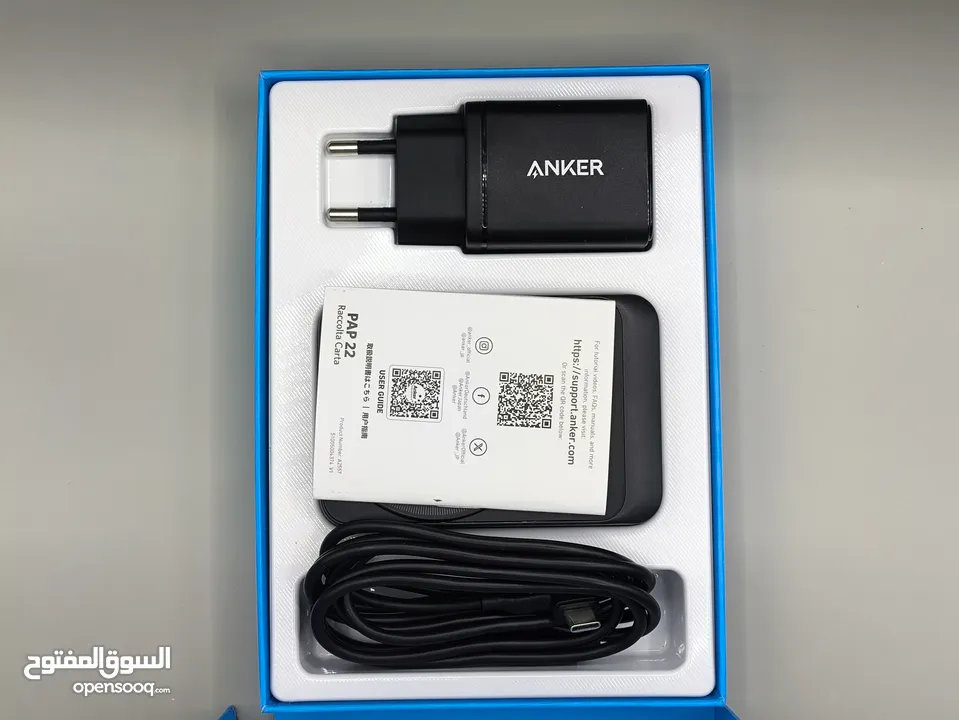 شاحن Anker MagGo الثلاثي 3-in-1  بنص السعر 300 بدل 700