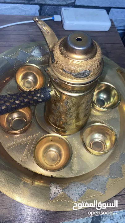 صنيه مع فناجينها نحاس صنع مصر