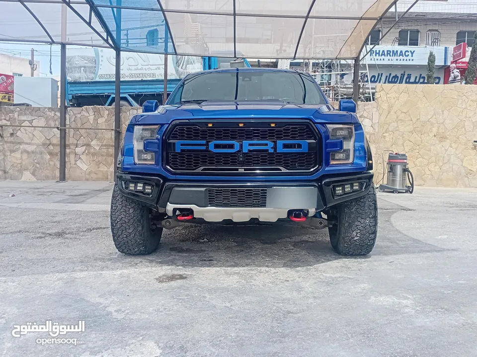 فورد رابتر أصلي للبيع للجادين فقط بسعر مناسب  F150  2018 أزرق جنط بي دلك فل بنوراما