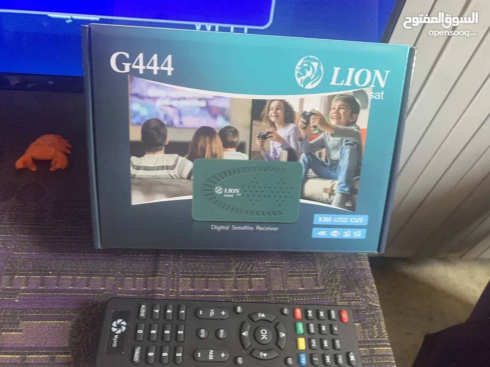 رسيفير lion g444 بحالة الحديد مستعمل شهر