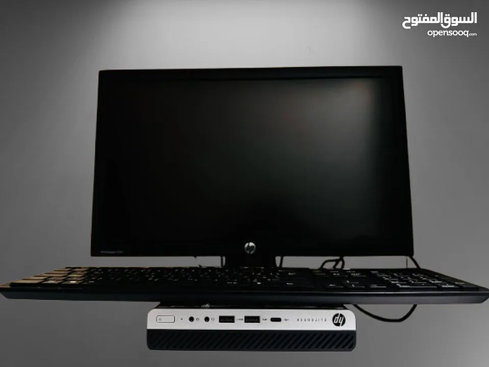 Mini Computer with 20 Inch Monitor, Keyboard, Mouse, and Cables 8th Generation