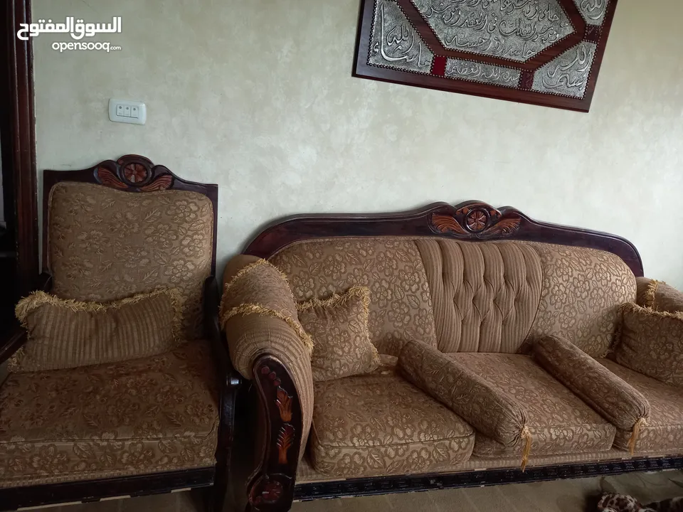 كنب تفصيل خشب زان مستعمل للبيع