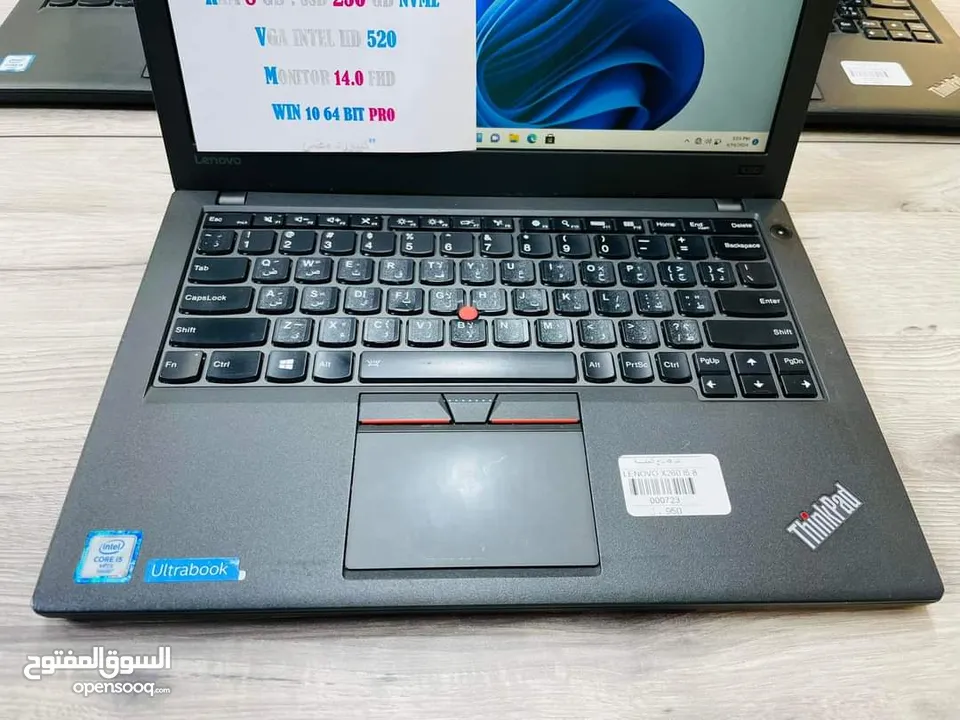 LENOVO X260 CORI5 6 GENERATION RAM 8 GIGA DDR4 SSD 256 GIGA 2.5 MONITOR 14.0 FHD كيبورد مضئ