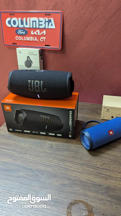 JBL Charge 5 Wi-Fi جديدا استعمل تجربه فقط النسخة الجديدا صوت JBL الأصلي الجريء مع صوت جهير عميق